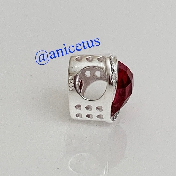 NWOT S925 Sterling Silver January Birthstone CZ Charm - Picture 5 of 7